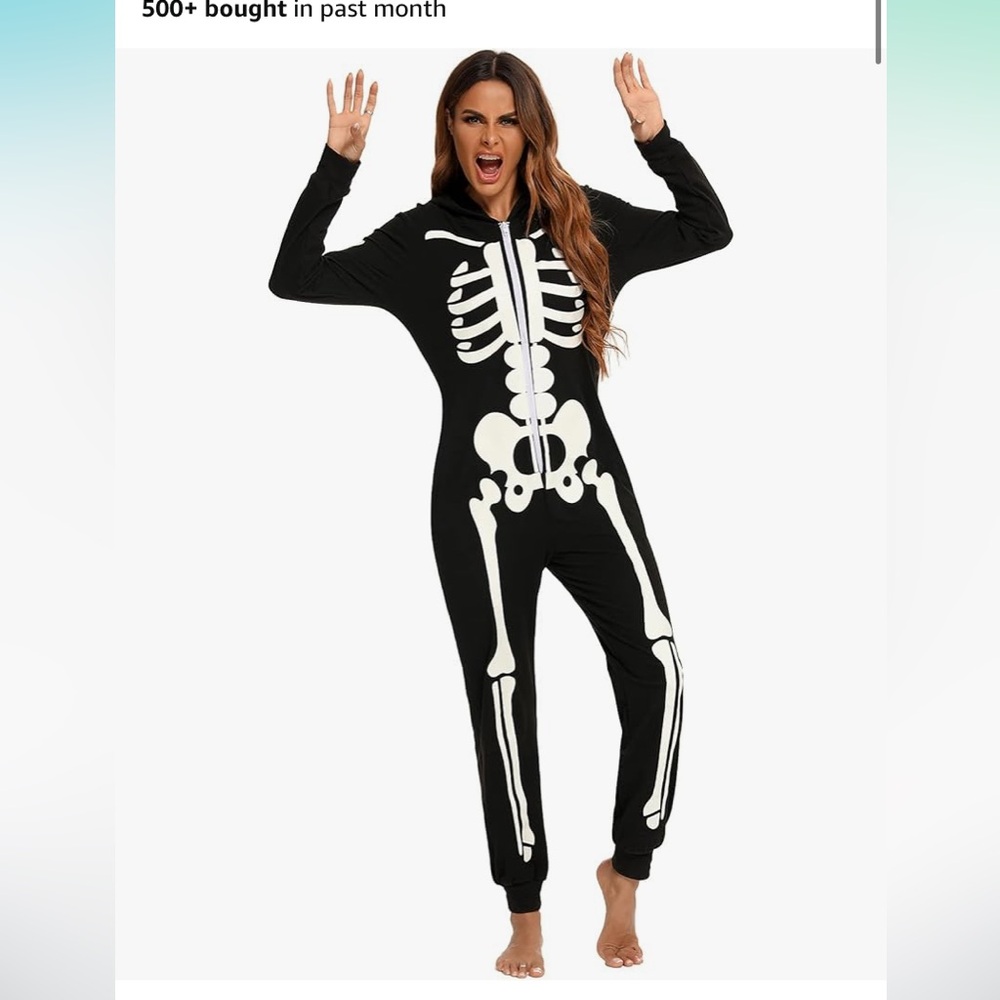 Women’s skeleton onesie